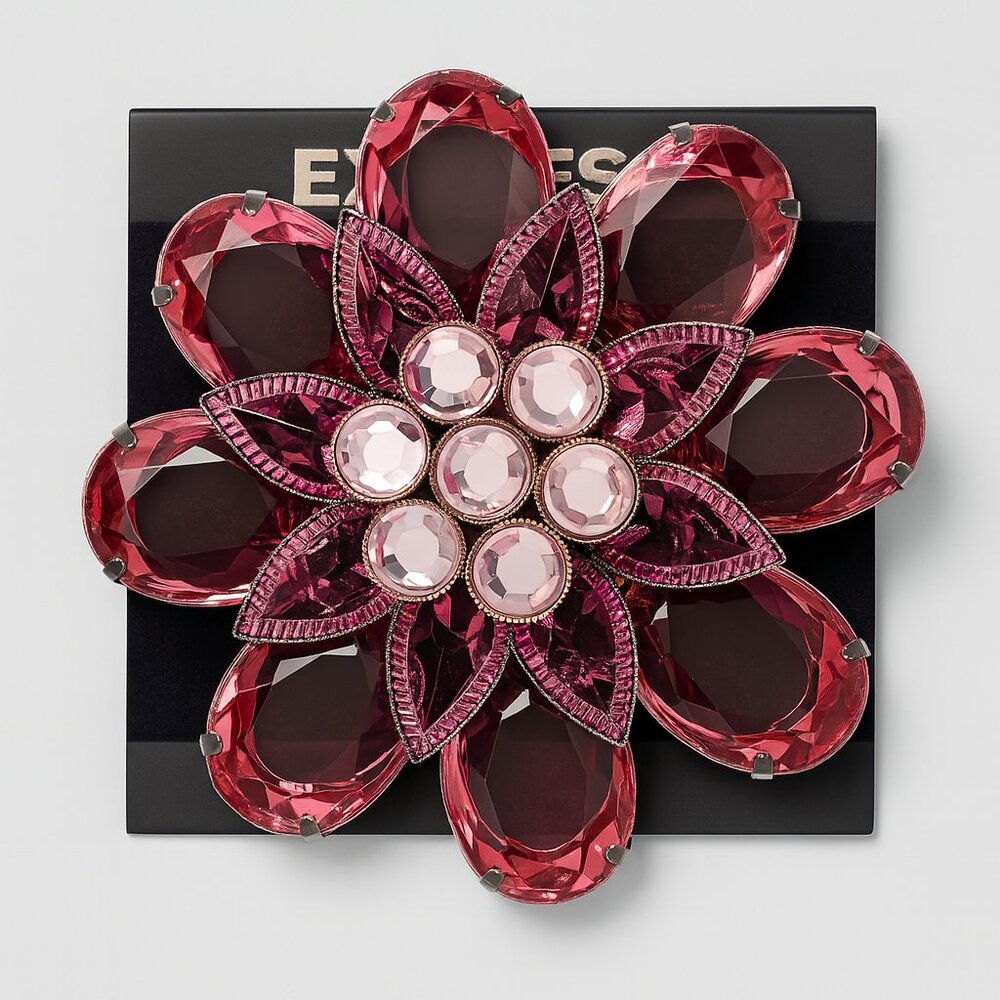 NWT Express Shades Of Pink‎ Flower Brooch